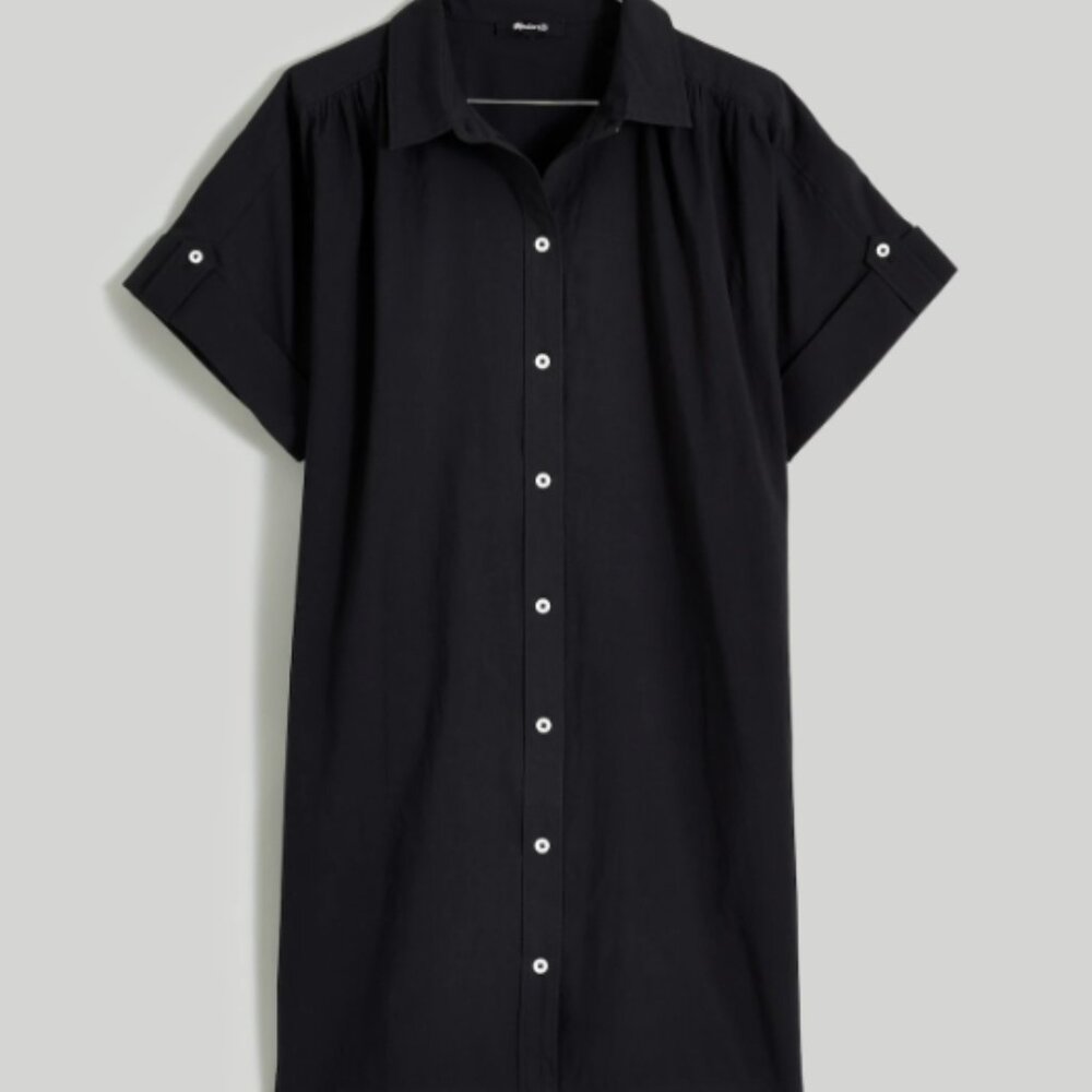 Madewell Collared Button Front Mini Shirtdress Sz… - image 1